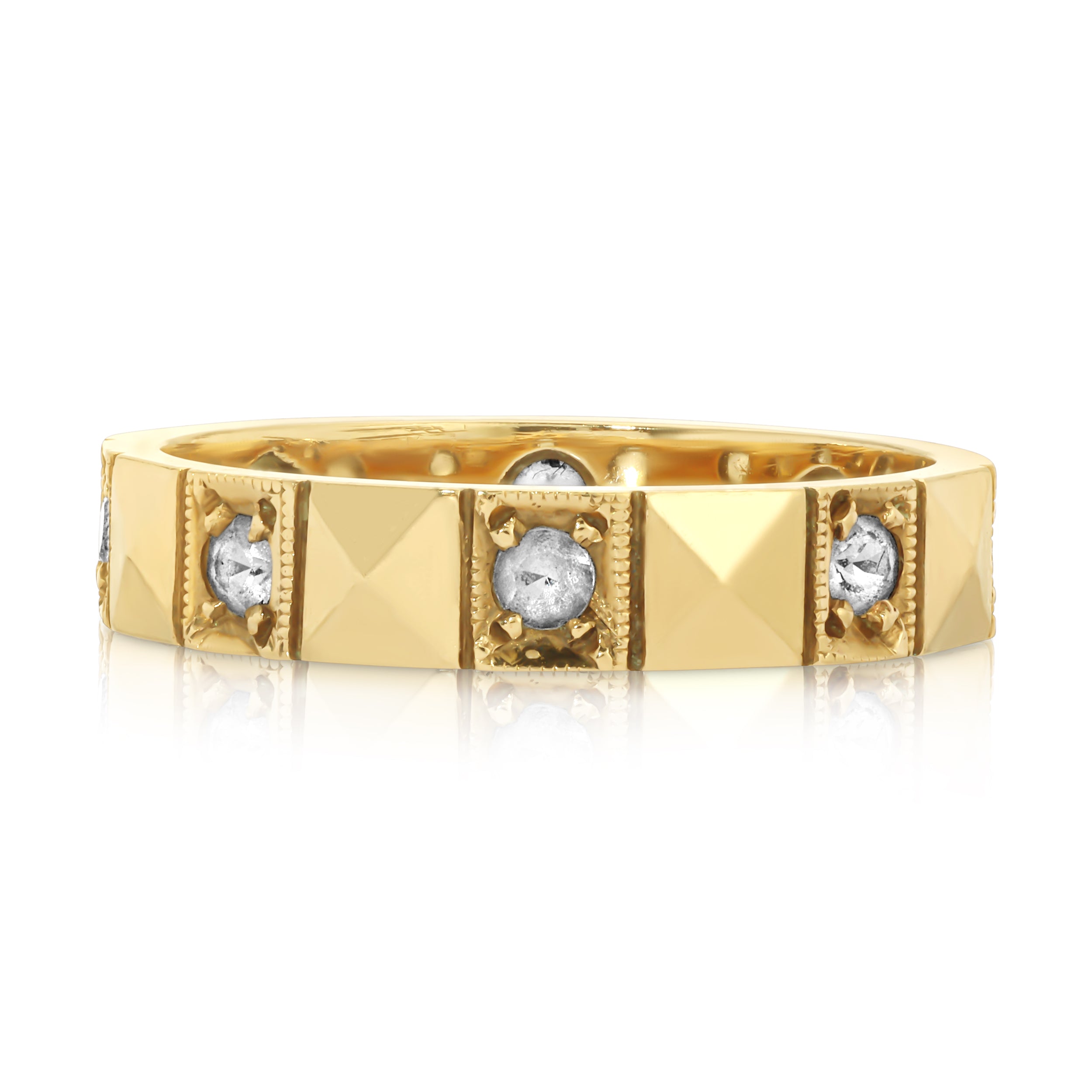 Vintage Inset Diamond Band Ring Roseark Vintage