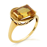 Retro 1970s East-West Sapphire Ring Statement Ring Roseark Vintage