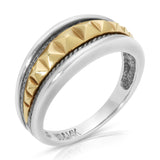 Two-Tone Spike Band Ring Roseark Vintage