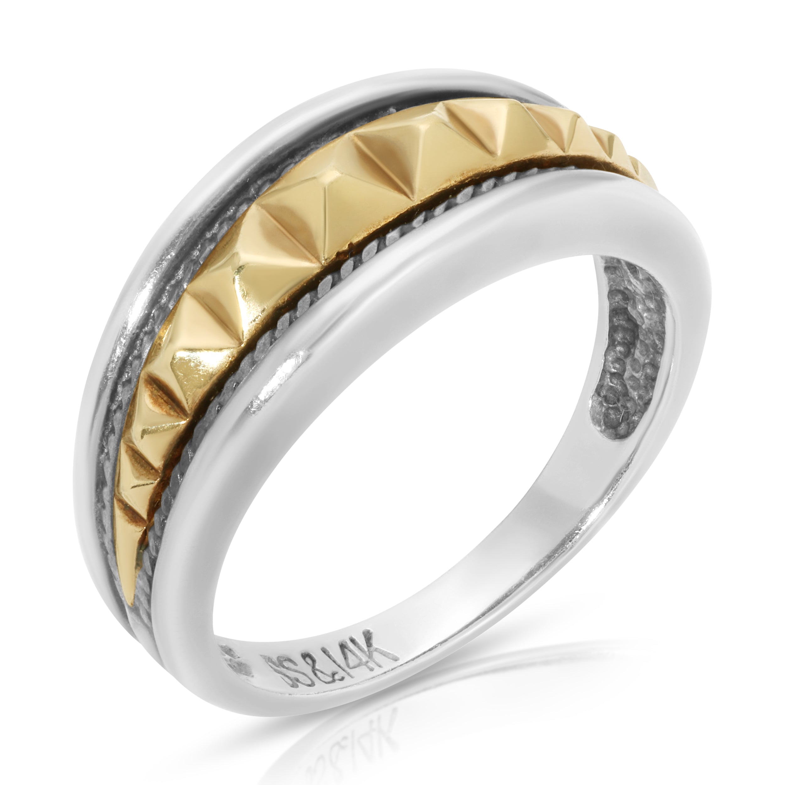 Two-Tone Spike Band Ring Roseark Vintage