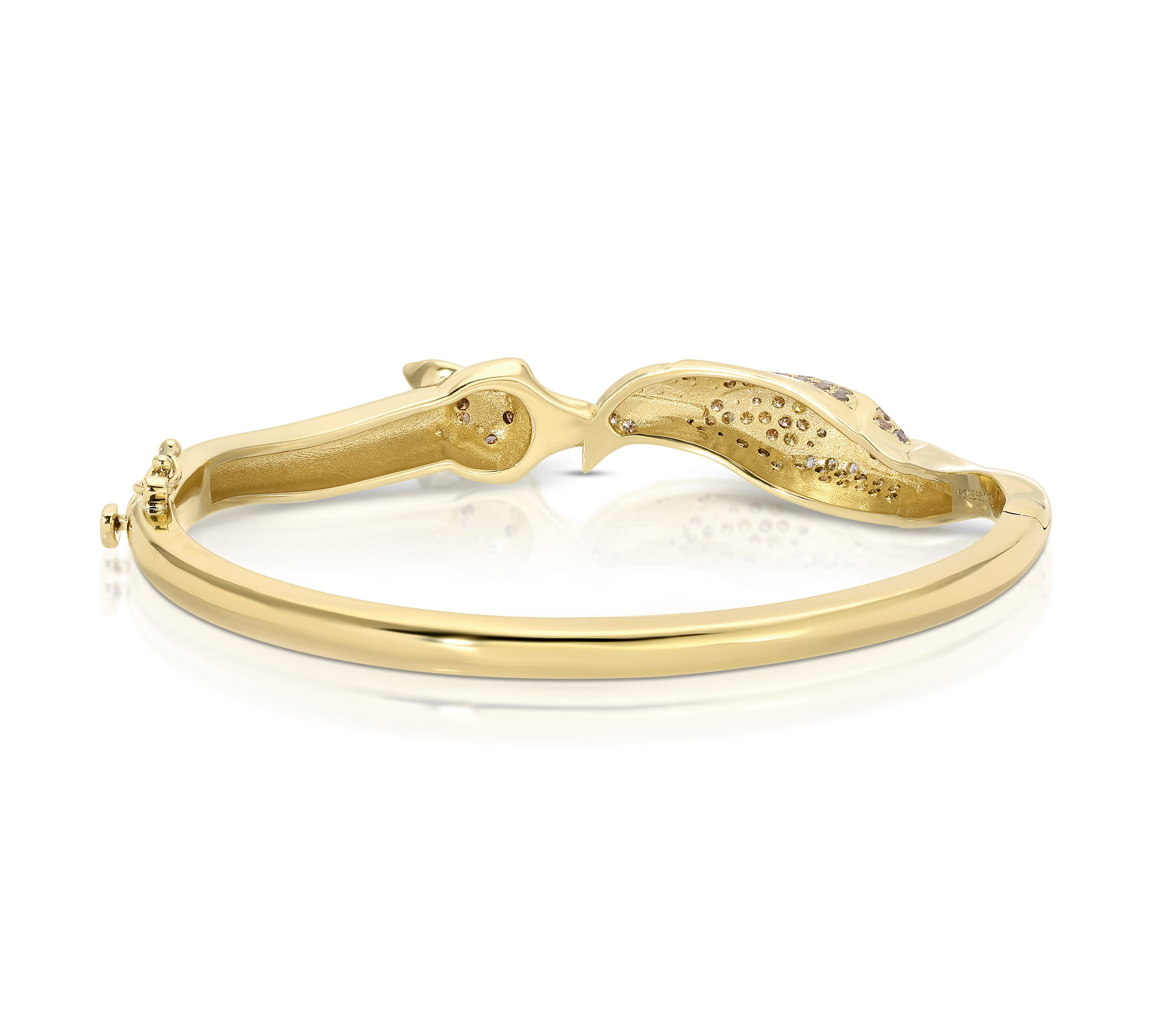 Diamond Fox Cuff with Emerald Eyes Bangle Roseark