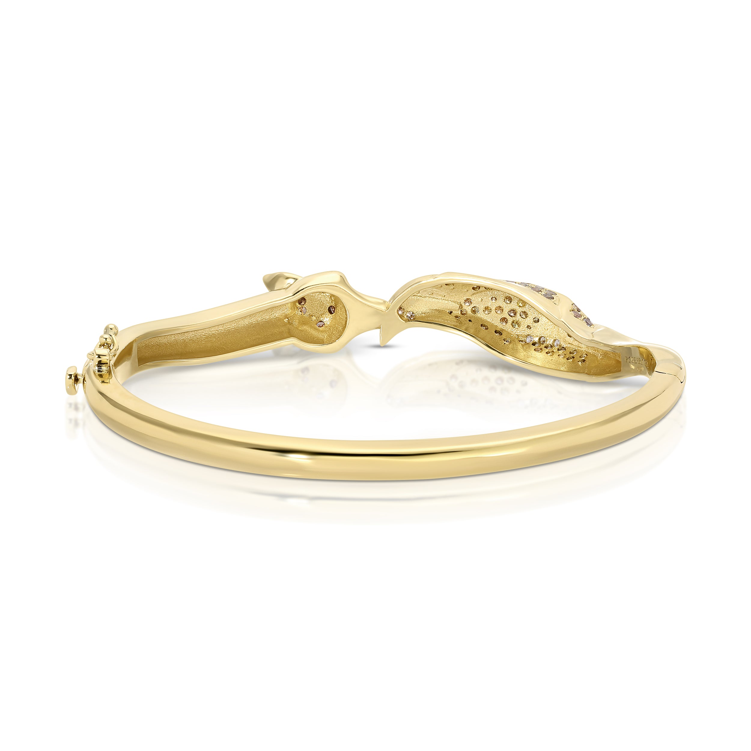Diamond Fox Cuff with Emerald Eyes Bangle Roseark