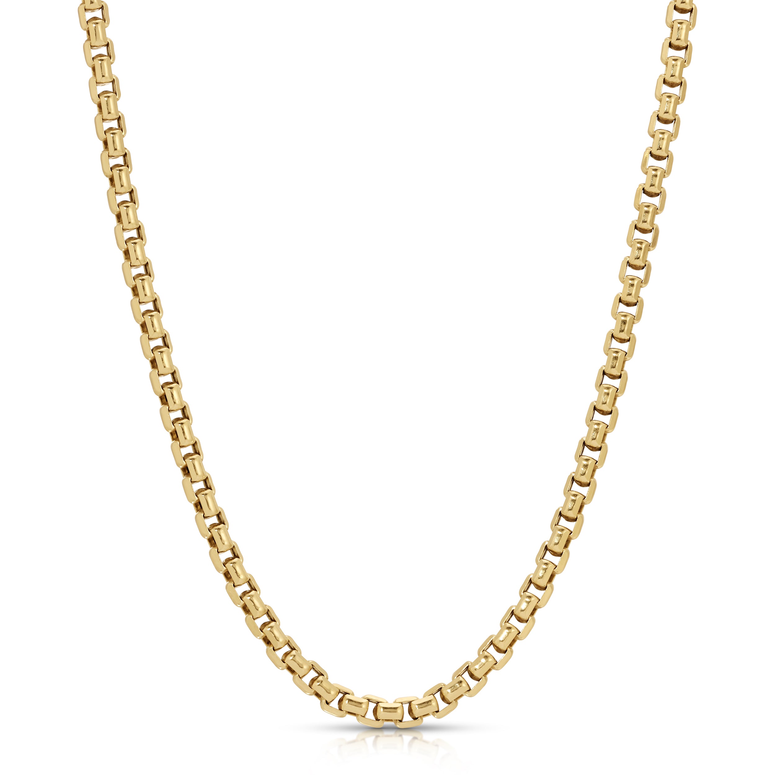 Deux Rounded Box Chain Chain Necklace Roseark Deux