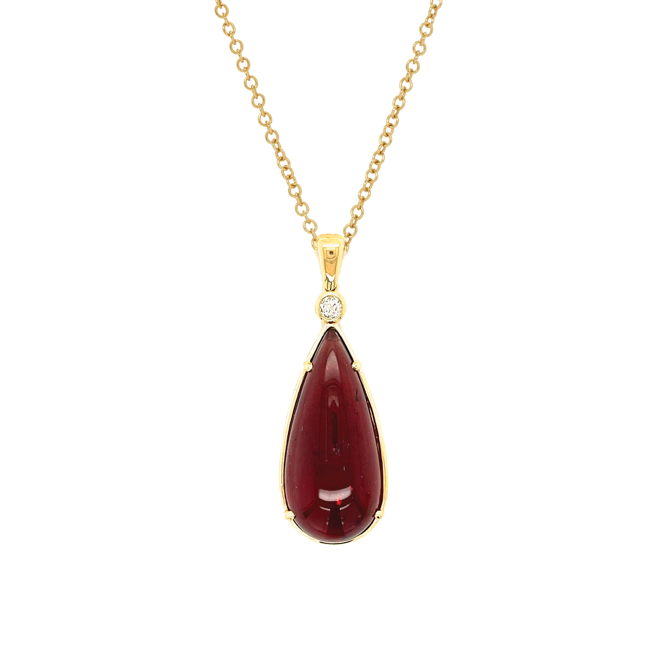 Rubelite Tourmaline Pendant Necklace Pendant Necklace Roseark Vintage