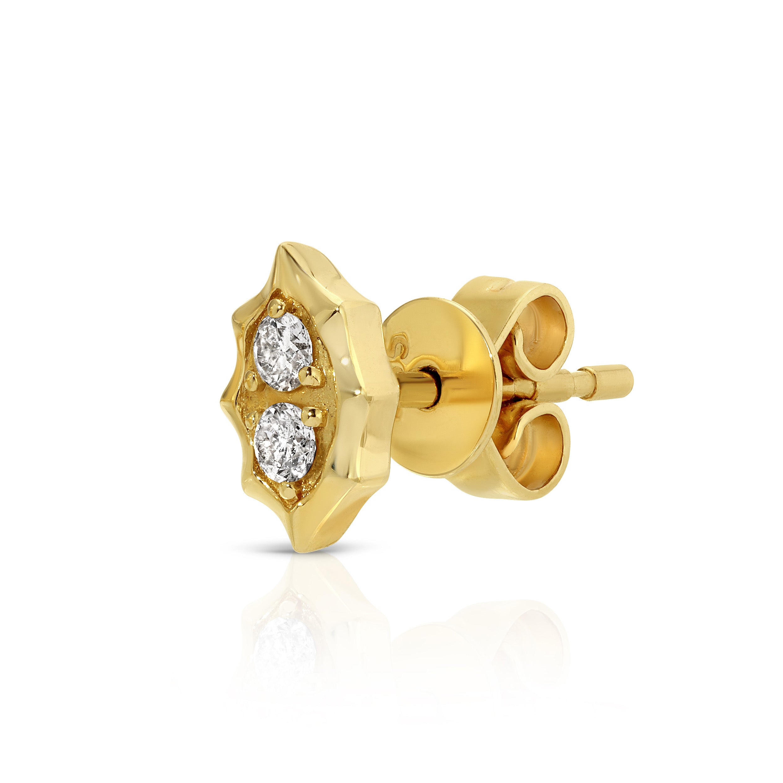 Diamond Hanna Stud Stud Earrings Roseark Deux Single