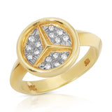 Vintage 1980s "Mercedes" Symbol Ring Signet Ring Roseark Vintage