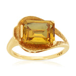 Retro 1970s East-West Sapphire Ring Statement Ring Roseark Vintage