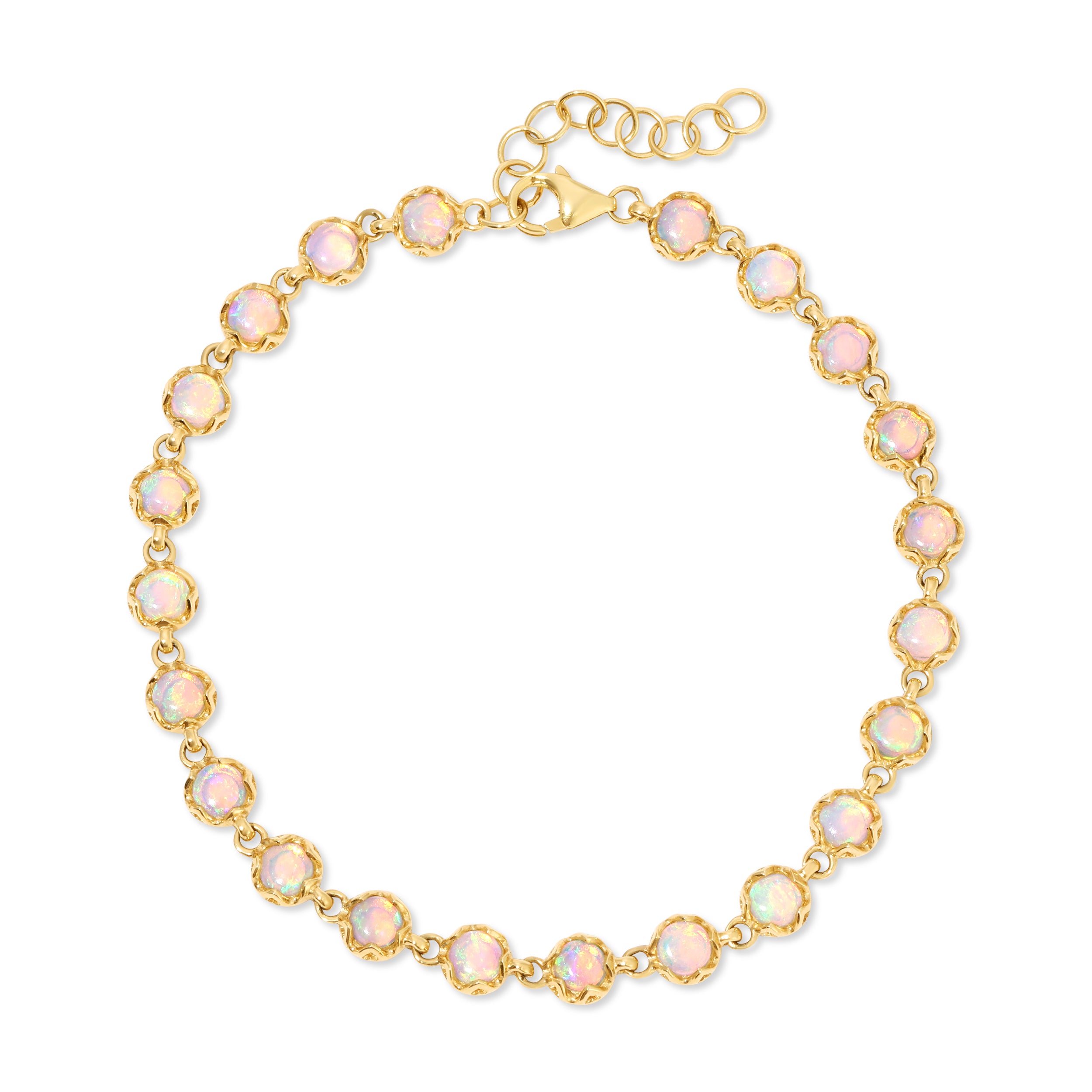 Scalloped Bezel Tennis Bracelet Tennis Bracelet Roseark Deux Opal