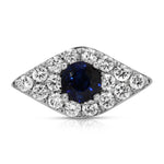 Pave Diamond Sapphire Eye Stud Stud Earrings Roseark Deux