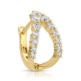 Pave "V" Diamond Huggie Huggie Earrings Roseark Deux Single