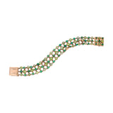1940s Cats Eye Chrsoberyl Diamond Bracelet-Earring Set Bracelet Roseark Vintage