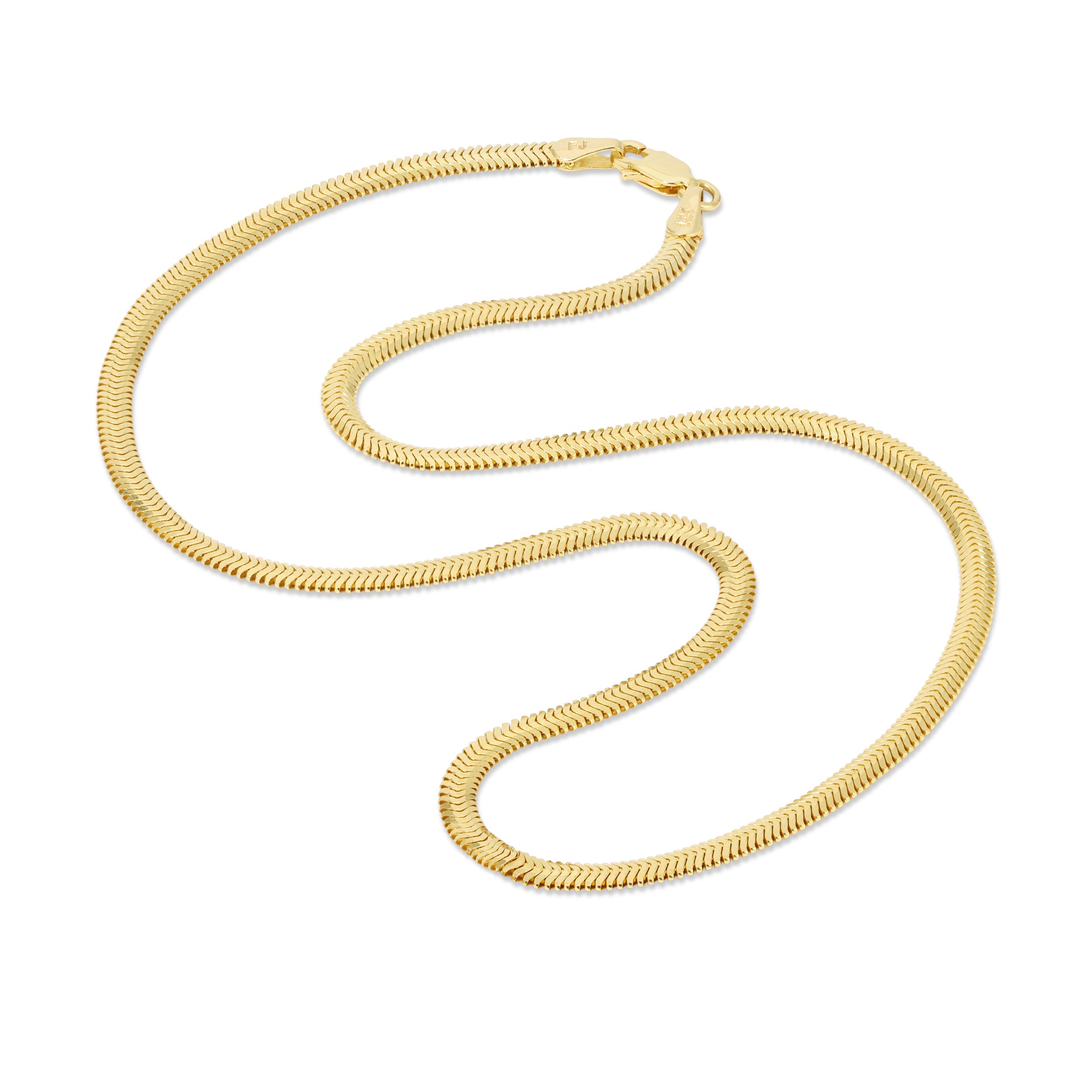 Deux Flat Snake Chain Chain Necklace Roseark Deux