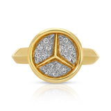 Vintage 1980s "Mercedes" Symbol Ring Signet Ring Roseark Vintage