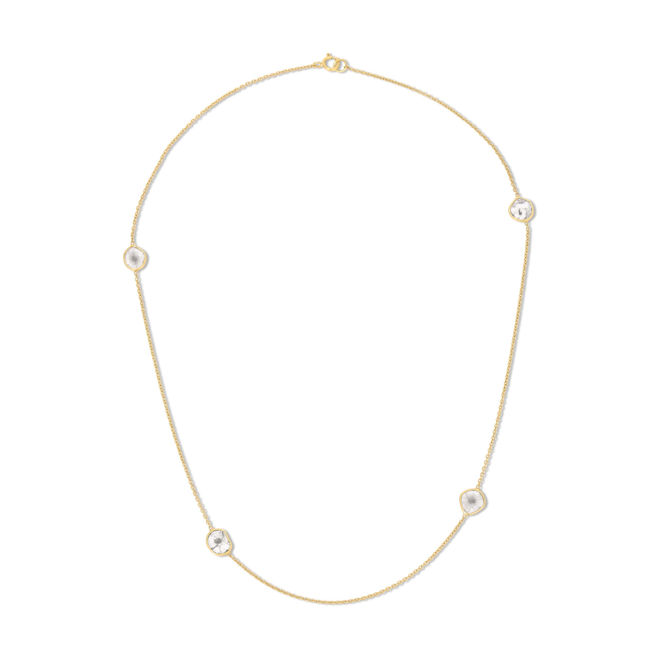 Sliced Stone Necklace Necklace Roseark Deux Diamond