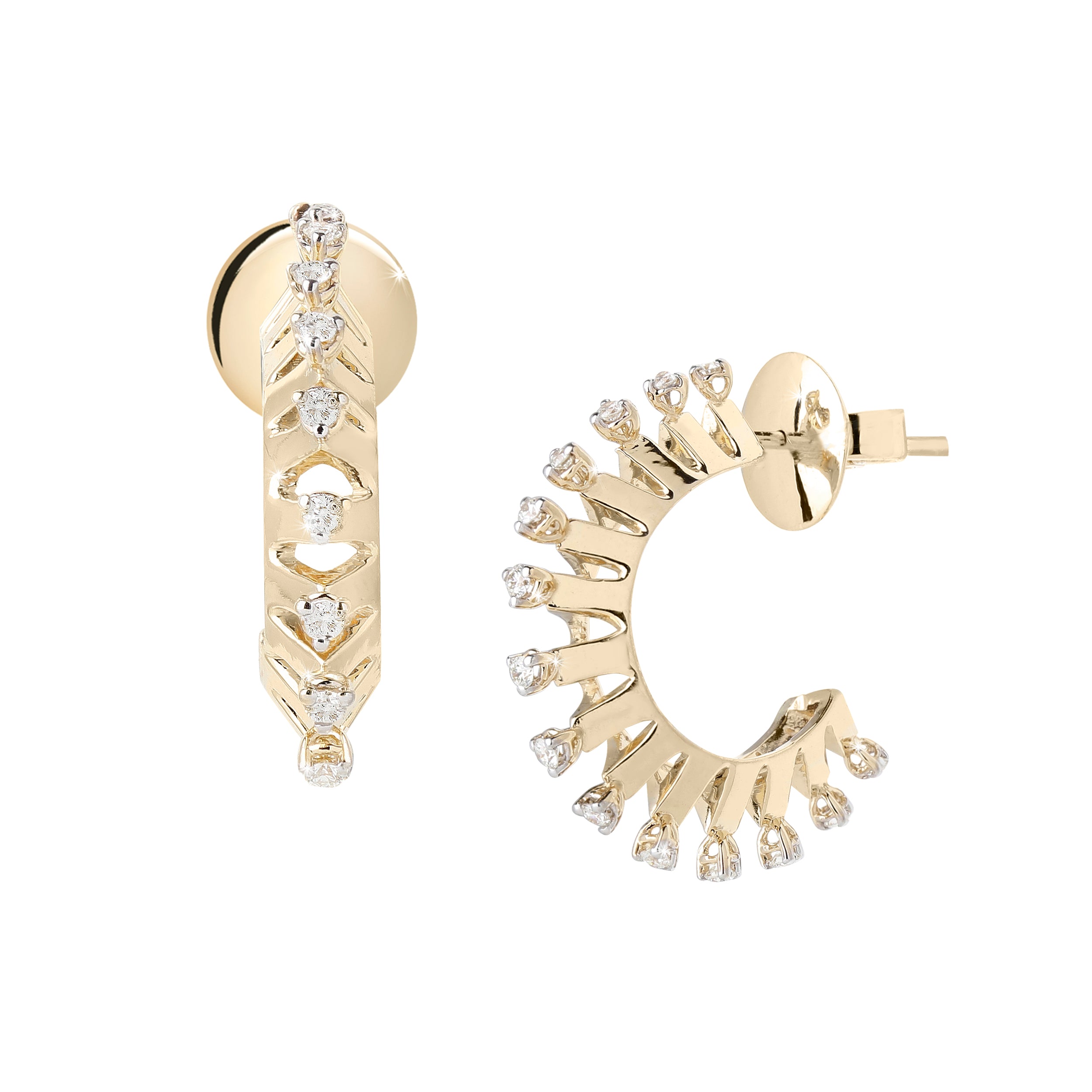 Tricone Small Hoop Earrings Hoop Earrings Ritique