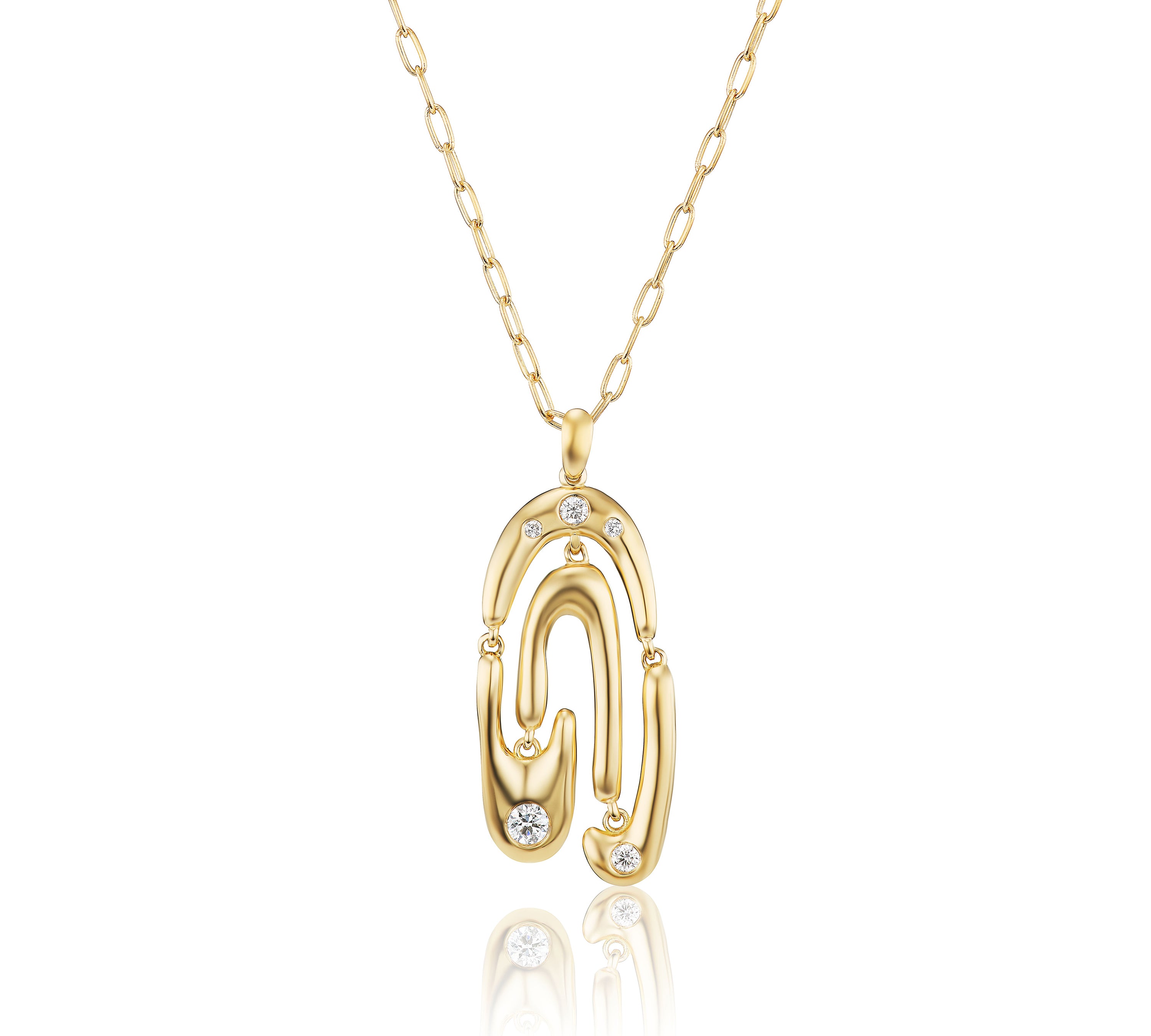 Wavy Puzzle Necklace Pendant Necklace Akaila Reid