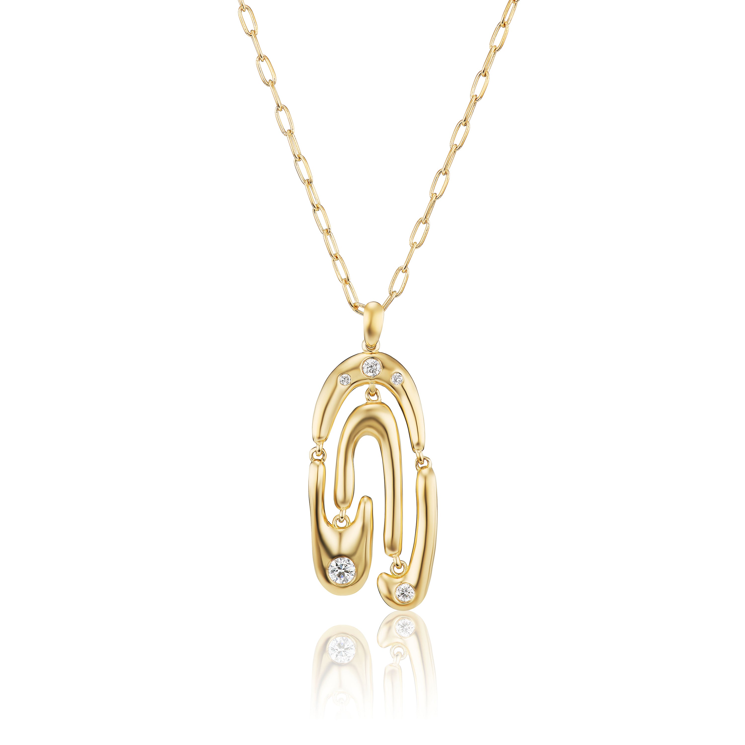 Wavy Puzzle Necklace Pendant Necklace Akaila Reid