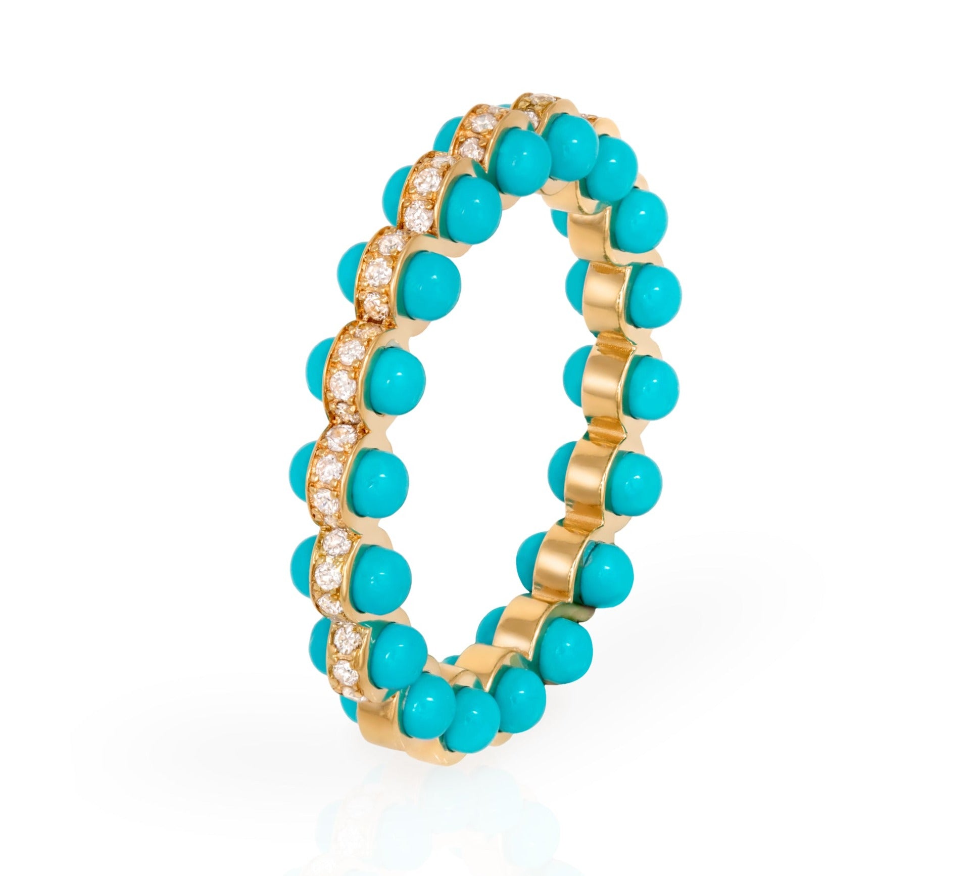 Cobalt Turquoise Ring, Size One Band Ring Latelier Nawbar