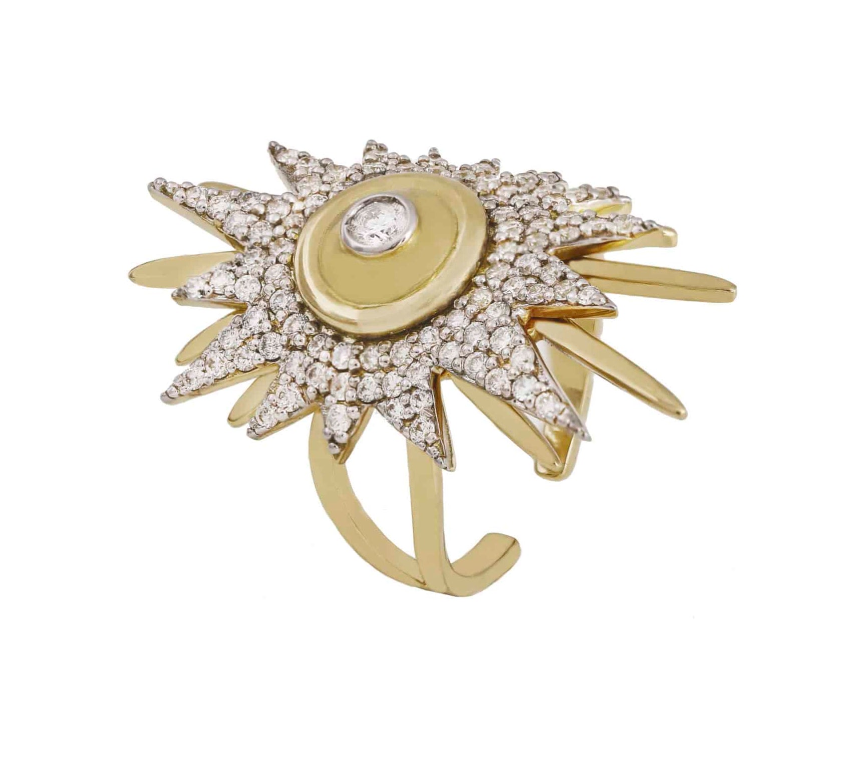 Diamond Soleil Ring Statement Ring Falamank