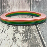 Pastel Rainbow Vintage Lucite Bangle Bangle Roseark Vintage