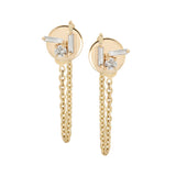 Mini MéLange Loop Chain Stud Earrings Ear Jacket Earrings Ritique
