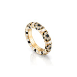 Sadaf Diamond Mosaic Rounded Band Band Ring Zahn-Z