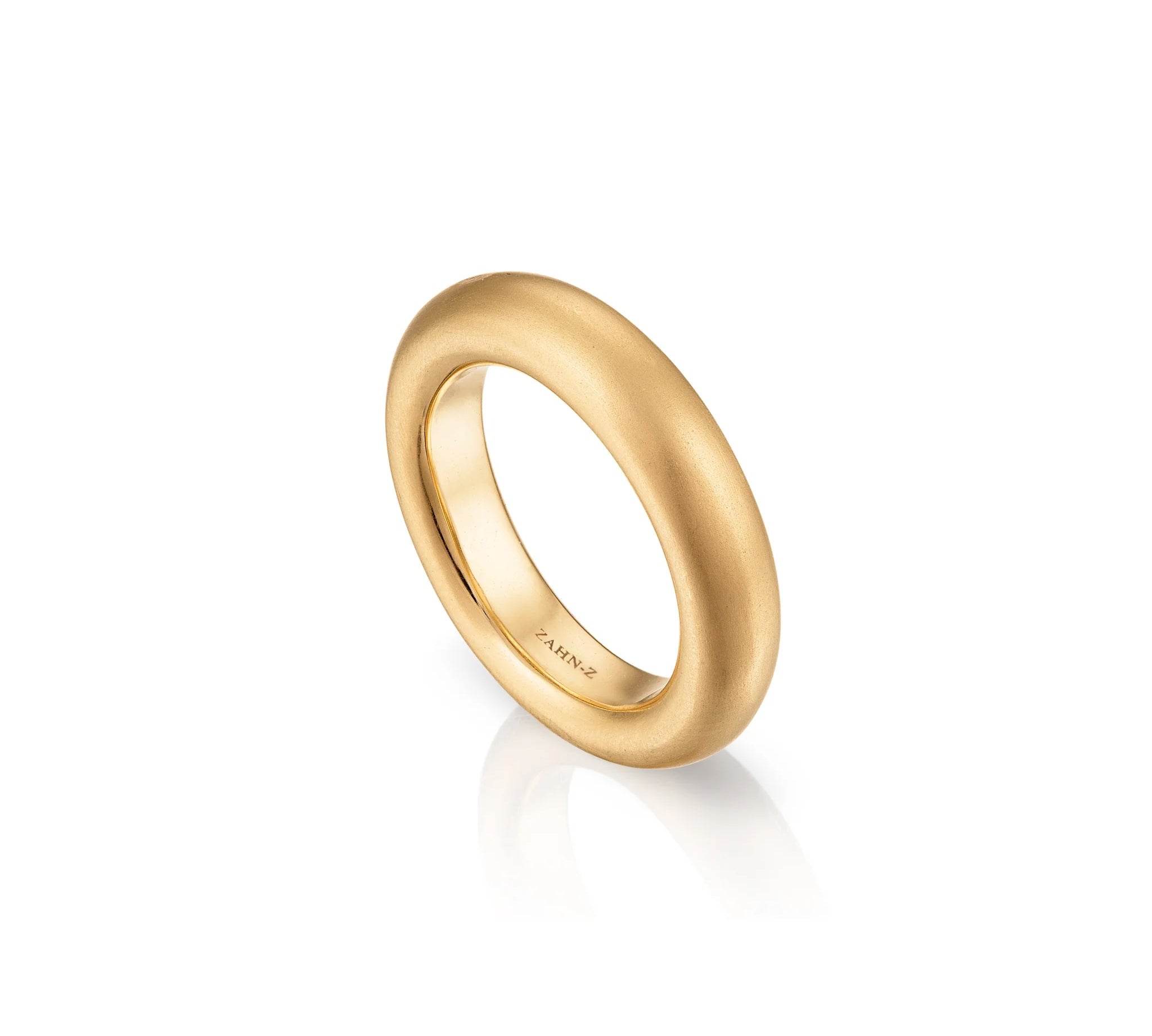 Sadaf Mosaic Rounded Plain Band Band Ring Zahn-Z
