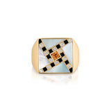 Sadaf Mosaic Square Signet Ring Signet Ring Zahn-Z