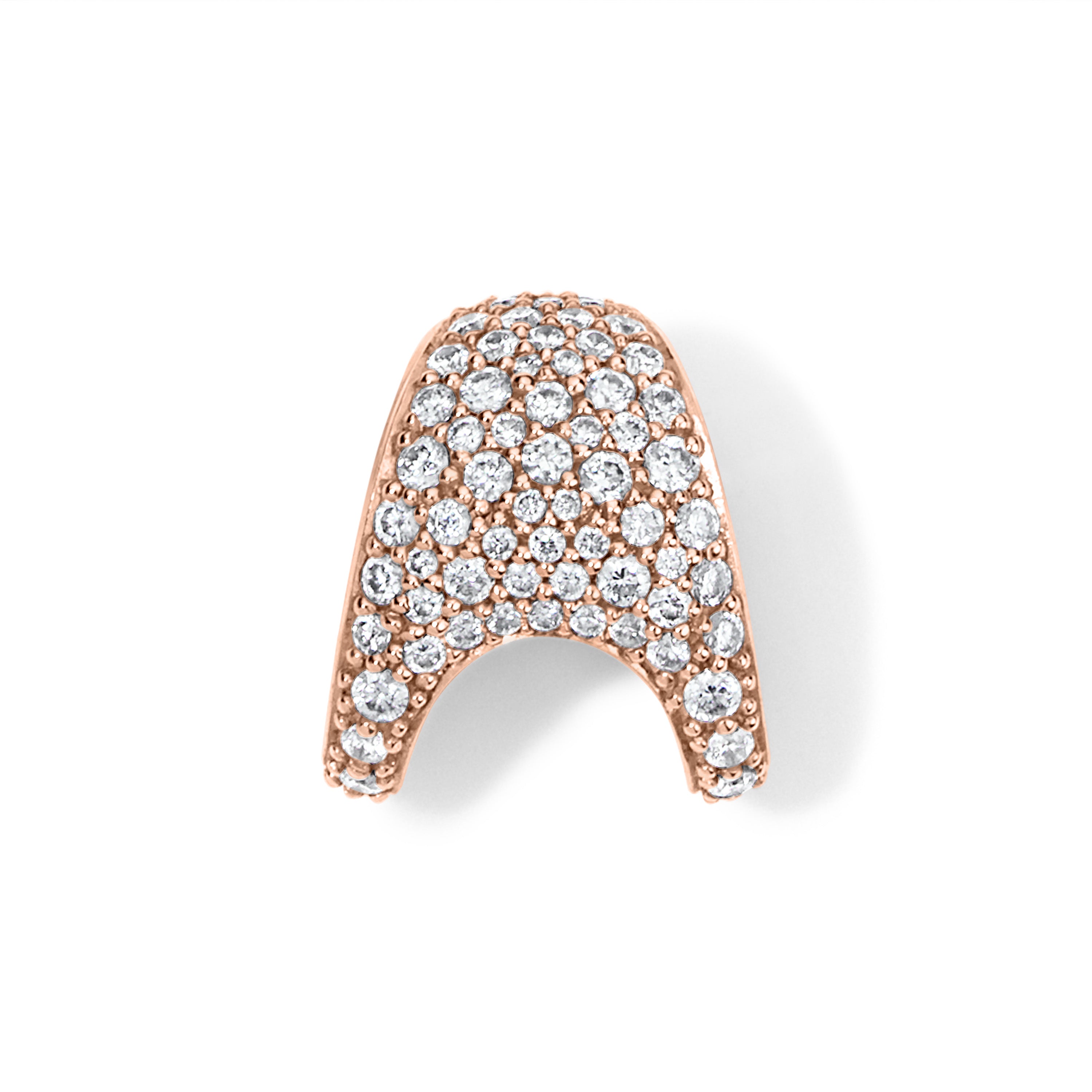 Petite ZAHA Pave Diamond Slider Charm Zahn-Z Rose gold Slider Only