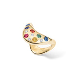 Big Zaha Rainbow Sapphire Diamond Ring Statement Ring Zahn-Z