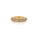 Sadaf Champagne Pave Rounded Band Band Ring Zahn-Z