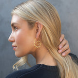 Spiral Diamond Spike Hoops