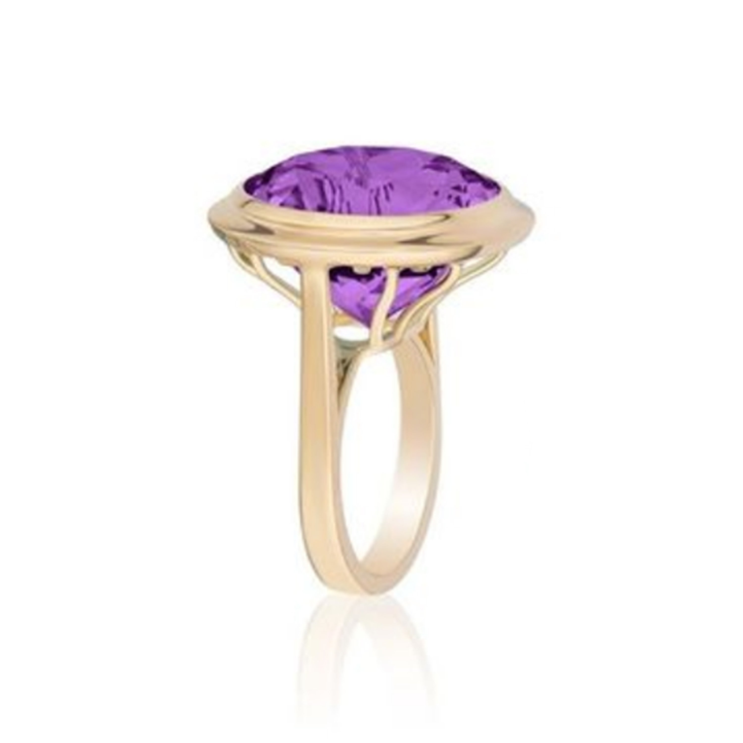 Amethyst Manhattan Faceted Ring Ring Goshwara