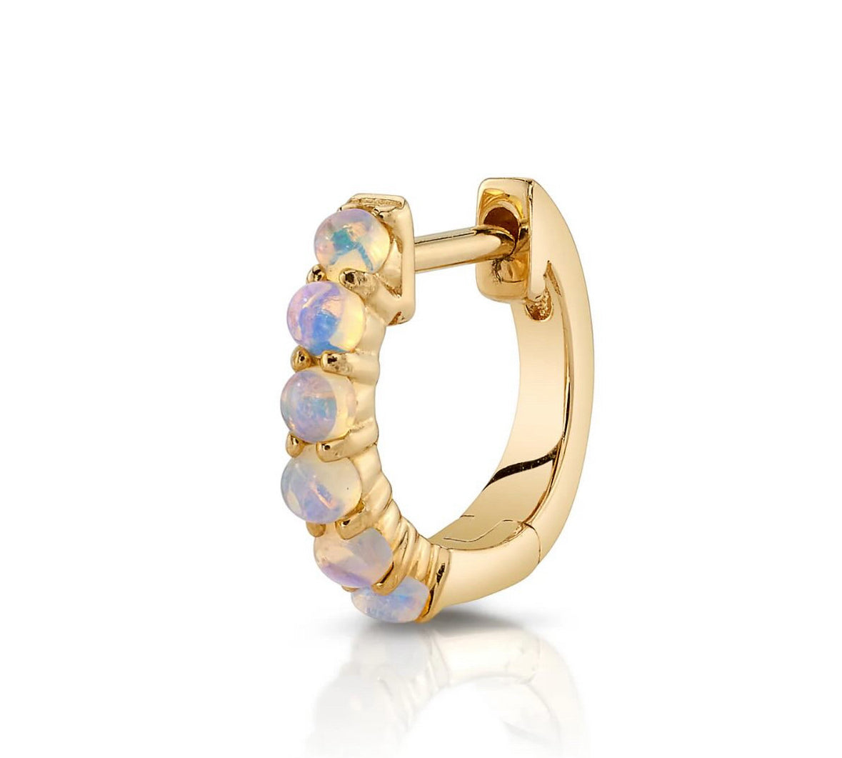 Opal Huggie Huggie Earrings Roseark Deux Single