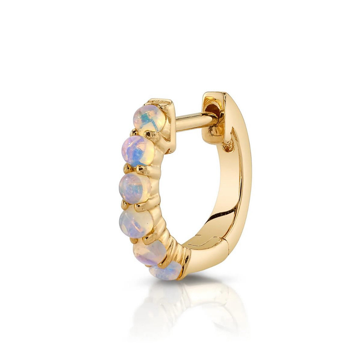 Opal Huggie Huggie Earrings Roseark Deux Single