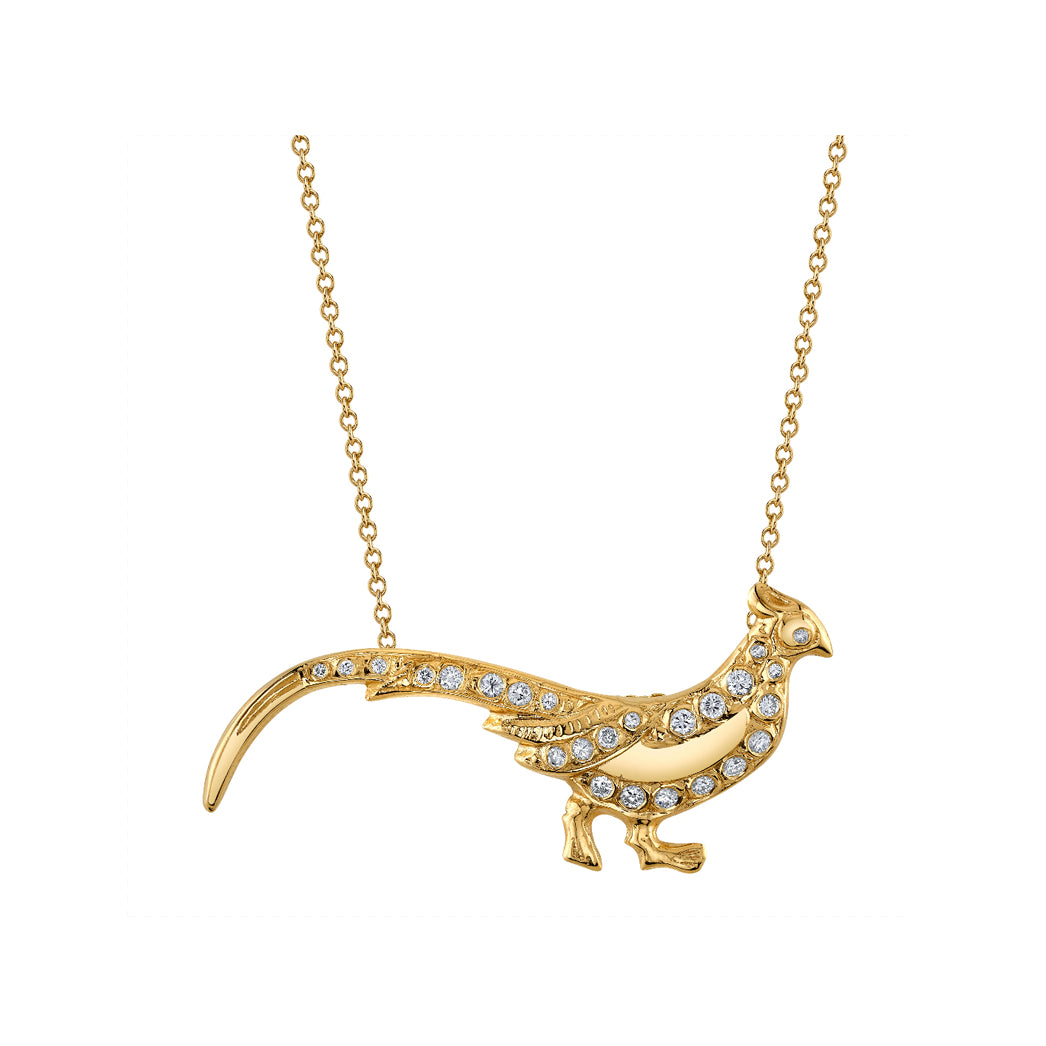 Pheasant Necklace Pendant Roseark Vintage