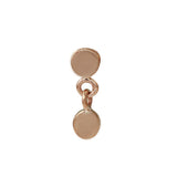 Double Circle Dangle Stud Stud Earrings Jaine K Designs Single Rose Gold