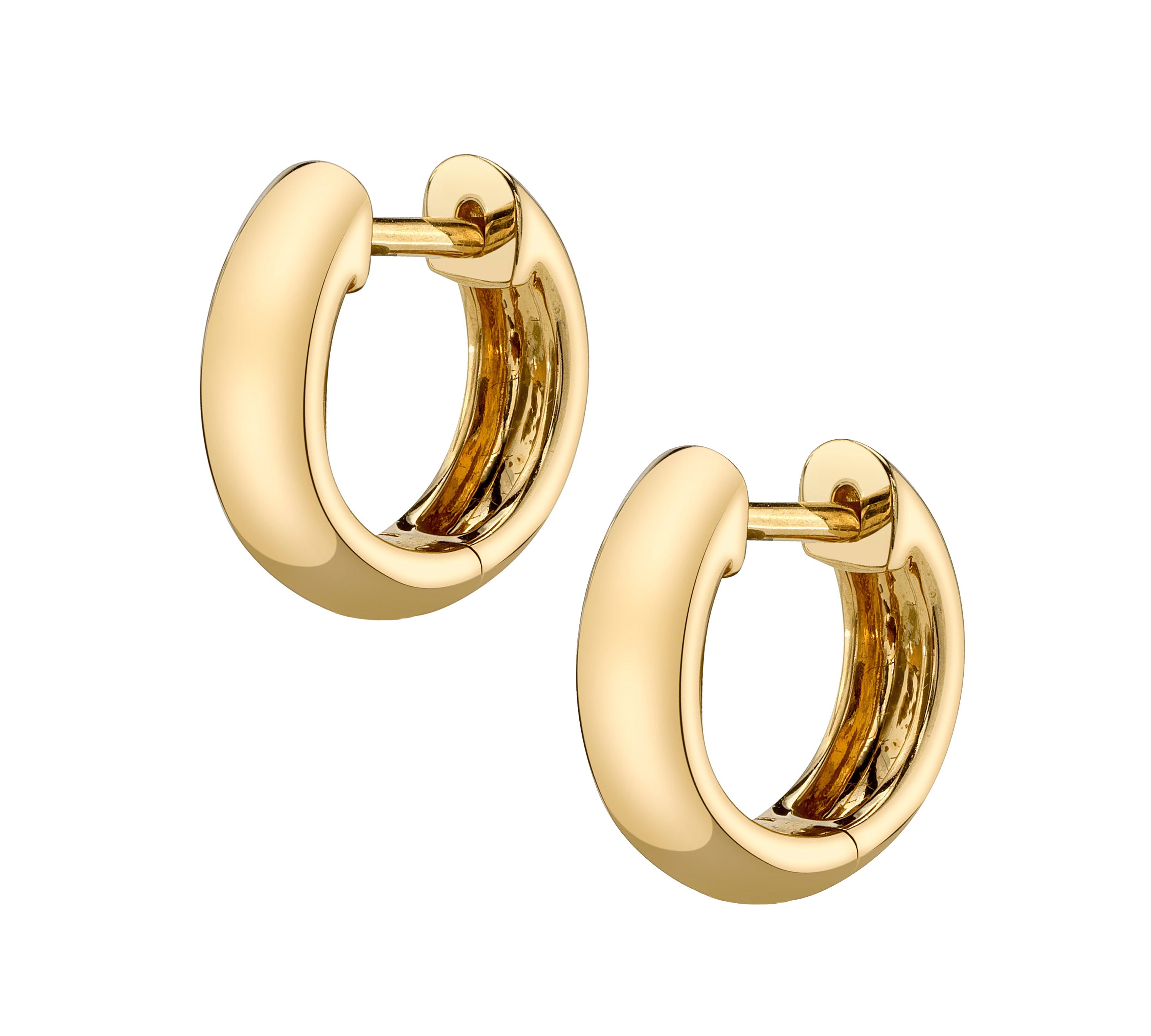 Small Rounded Huggie Huggie Earrings Roseark Deux Pair