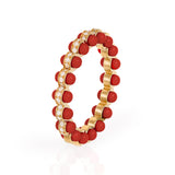 Rubidium Ring, Size One Band Ring Latelier Nawbar Burgundy Rubidium