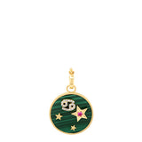 Small Malachite Zodiac Necklace Pendant Helena Rose Jewelry   