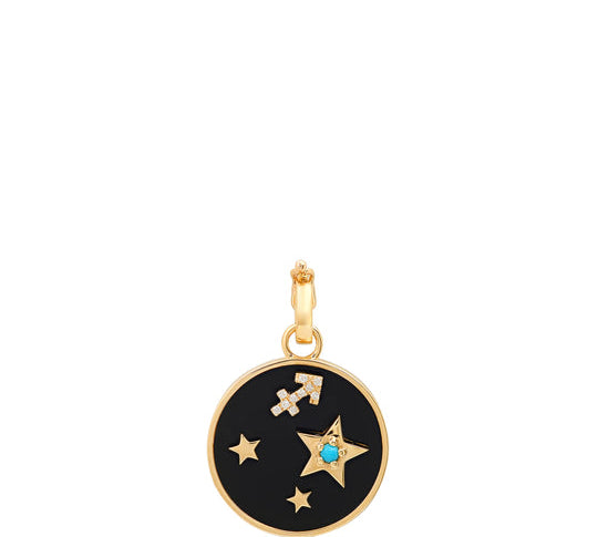 Small Onyx Zodiac Necklace Pendant Helena Rose Jewelry   