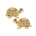 Diamond Turtle Stud Stud Earrings Roseark Deux Pair