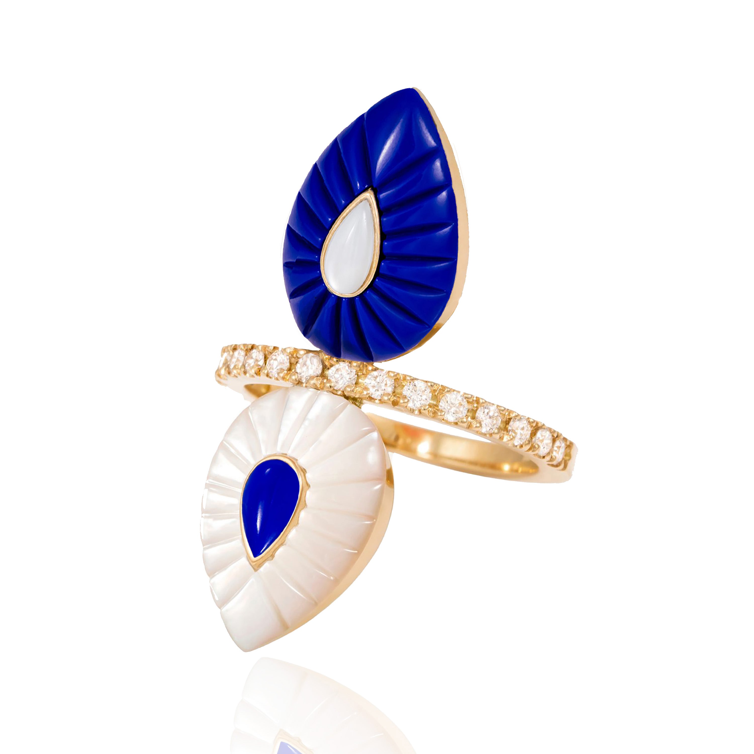 W2 Lapis MOP Design Ring Ring Latelier Nawbar