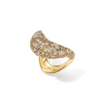 Big Zaha with Pave Champagne Diamonds Statement Ring Zahn-Z