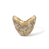 Big Zaha with Pave Champagne Diamonds Statement Ring Zahn-Z