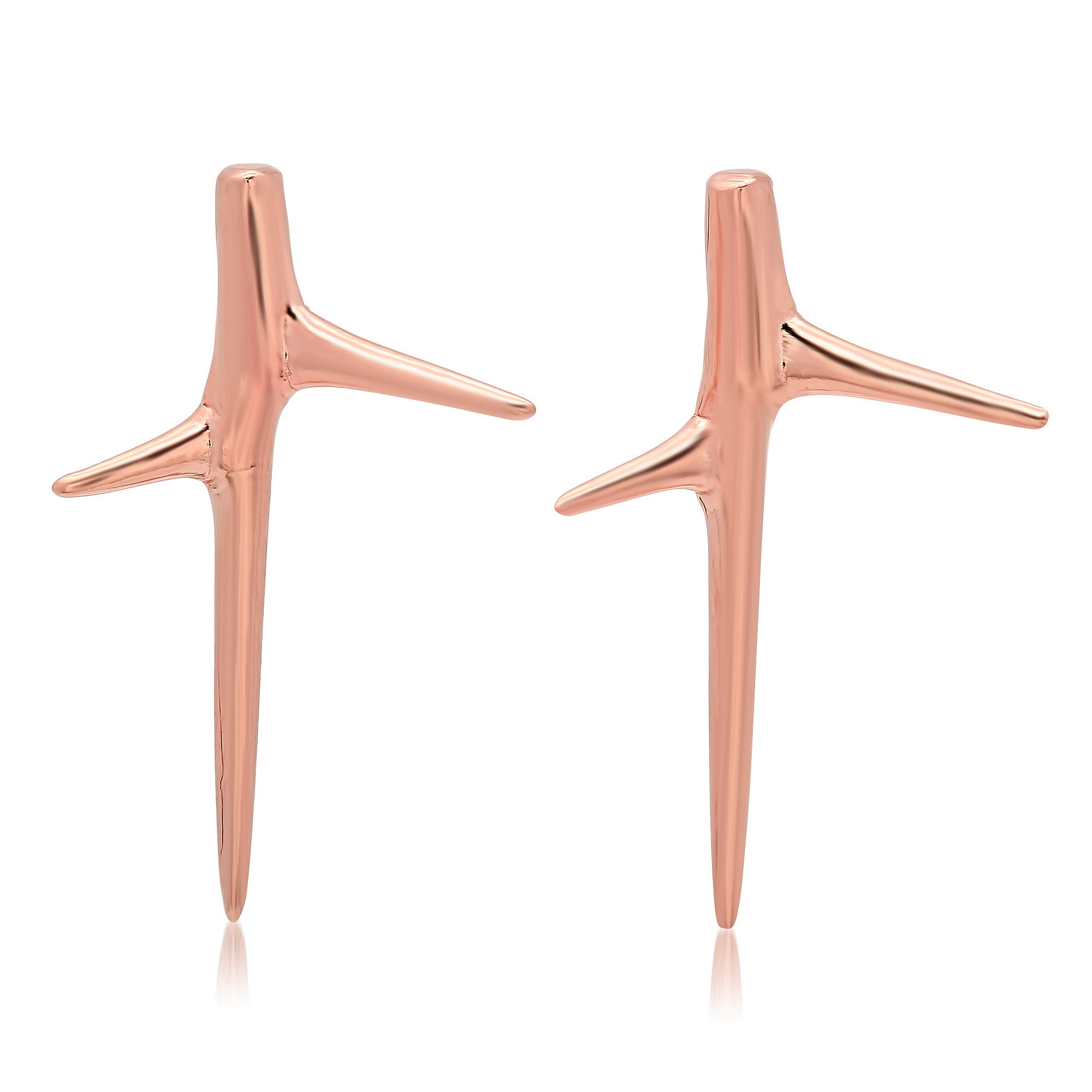 Thorn Studs Stud Earrings Elisabeth Bell Jewelry Rose gold Solid