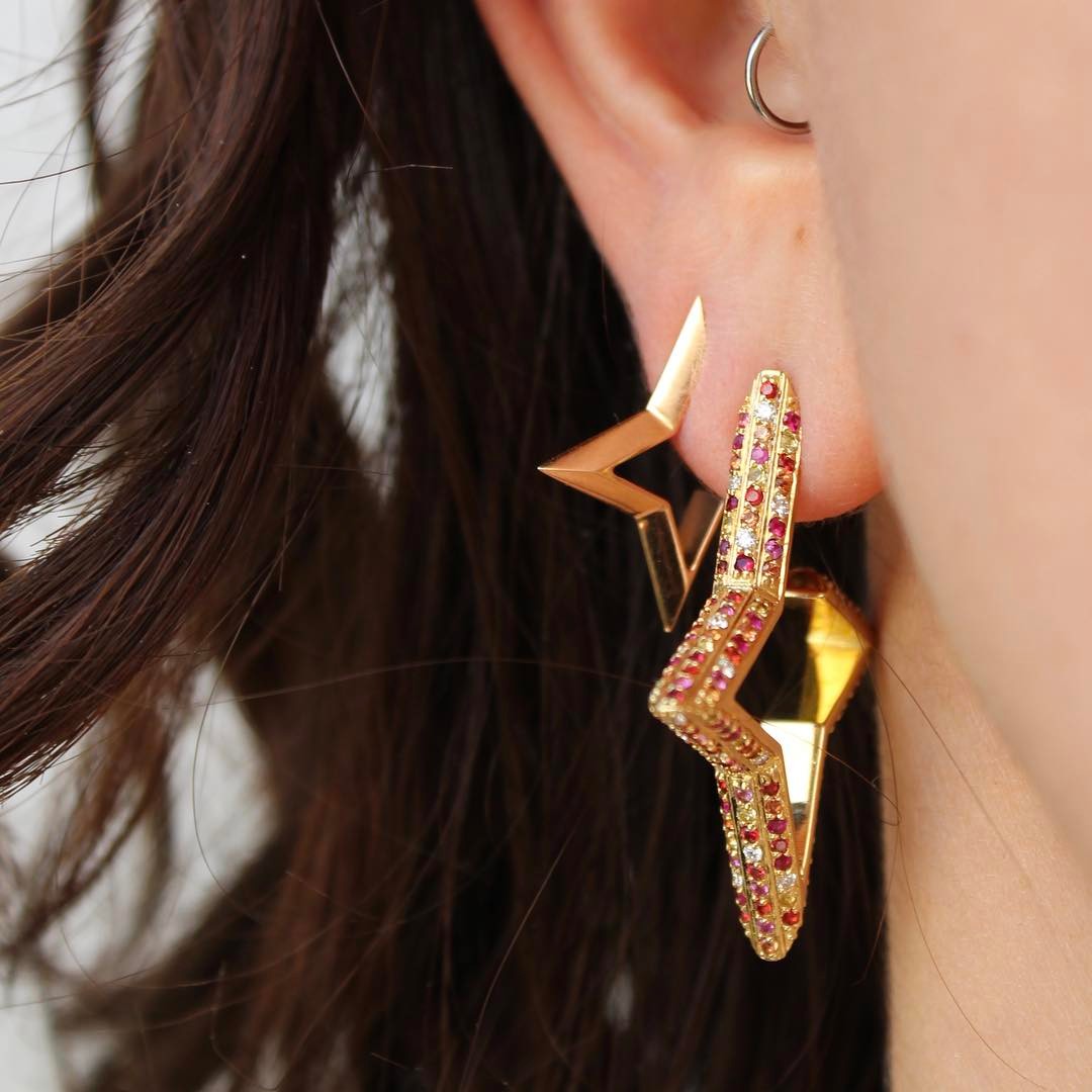 D Star Earrings Studs Elé Karela