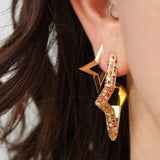 D Star Earrings Studs Elé Karela   