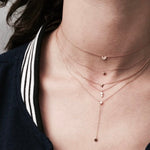 Five Diamond Necklace Collar Jaine K Designs   
