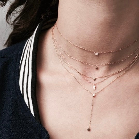 Five Diamond Shaker Collar Necklace Necklace Jaine K Designs